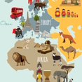 thumbnail image 2 of Children's World Map Vinyl Poster Sticker - Large 70-Inch w x 45.5-Inch h, 2 of 3