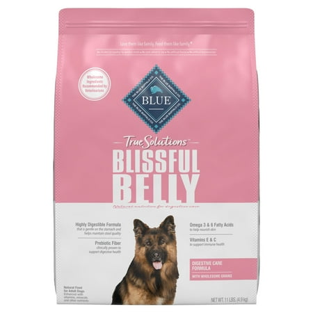 UPC: 0840243135417 | Blue Buffalo True Solutions Blissful Belly Digestive Care Chicken Dry Dog Food for Adult Dogs Whole Grain 11 lb. Bag