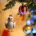 thumbnail image 3 of Christmas Rooster Ornaments Hanging Chicken Decorations Cute Christmas Tree Ornaments for Home Office Party, 3 of 7