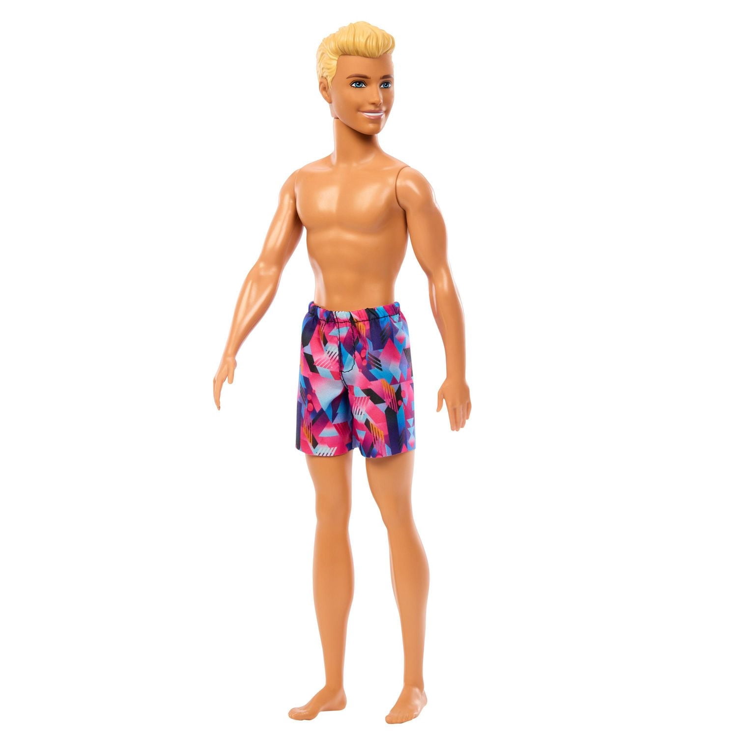 Barbie– Ken– Poupée, cheveux blonds, maillot de bain violet