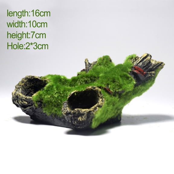 Fish Tank Decoration Accessories Moss Tree House Cave For Little Fish Vividly