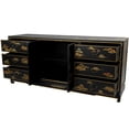 thumbnail image 2 of Oriental Furniture Black Lacquer Dresser, 72"W x 32"H, oriental design, hand crafted, exclusive item, any room item, any occasion, 2 of 5