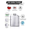 thumbnail image 3 of 3 Piece Flask Set - Red Garter Belt, 3 oz Flask and Funnel - Front Engravable for Personalized Gift - Stainless Steel, Screw-On Cap, Leakproof - Gift Box Included, 3 of 4