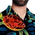 thumbnail image 5 of Turtle Seamless Men's Hawaiian Button Down Printed Short Sleeve Summer Beach Shirts, 5 of 6