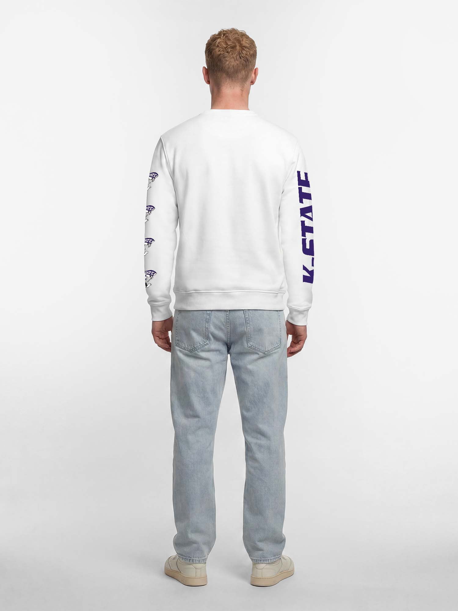 Kansas State Wildcats Reebok Mens White Crew Sweatshirt
