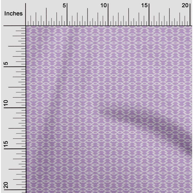 oneOone Polyester Lycra Fabric Geometric Kasuri Decor Fabric Printed BTY 56 Inch Wide