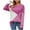 Hot Pink, variant on VSSSJ Women's Fall Winter Sweaters Casual Long Sleeve Crewneck Color Block Patchwork Pullover Ribbed Knit Oversized Sweater Tops Khaki L
