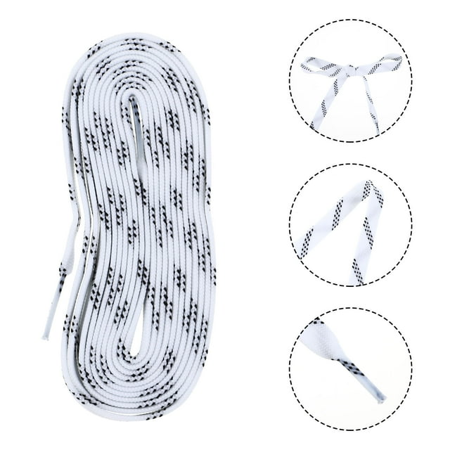 OULII Installation Rapide 1 Paire Lacets Blancs pour Espadrilles et Patins Décontractés