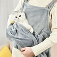 thumbnail image 5 of 100Fens Pet Cat Sling Carrier Dog Carrying Bag Small Pet Sling Carrier with Pocket Chest Shoulder Back Indoor for Kittens Puppies Light Grey Not Touching Hair, 5 of 9