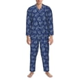 thumbnail image 3 of Uemuo Hand drawn octopus Pattern 2-Piece Loungewear Set - Men’s Soft Sleepwear, Cozy Winter PJs, Comfy Sleep Set-X-Large, 3 of 7