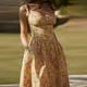 thumbnail image 1 of Vestido Amoldeado Al Cuerpo Vestido ceñido al cuerpo para mujer, sin espalda, estampado floral, cuello cuadrado, encaje, traje de vacaciones Rem Ygjytge Amarillo M para Mujer, 1 of 1