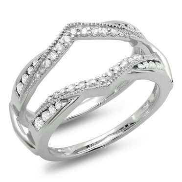 10K Yellow Gold Horse Shoe Ring With 0.10ct White Diamonds – Right Hand Ring Size 7.5
