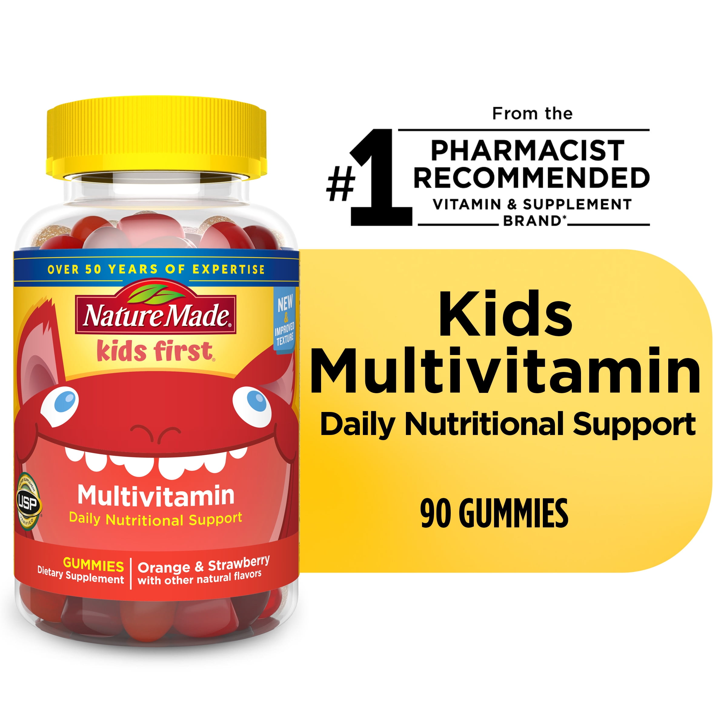 Nature Made Kids Multivitamin Gummies, Gummy Vitamin, Dietary Supplement, 90 Count