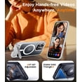 thumbnail image 4 of Temdan Étui Magnétique Compatible avec iPhone 16 Pro Max, [Support Invisible Intégré][Compatible avec MagSafe] [Grade Militaire Antichoc] Étui Fine pour iPhone 16 Pro Max 6.9 Pouces, Argent, 4 of 5