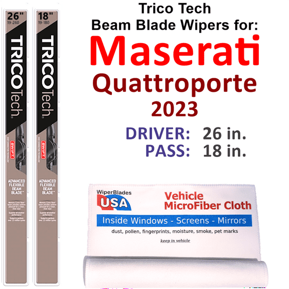 2023 Maserati Quattroporte Beam Blade Wipers (Set of 2)