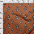 thumbnail image 2 of oneOone Polyester Lycra Fabric Leaves & Floral Block Printed Craft Fabric BTY 56 Inch Wide, 2 of 5