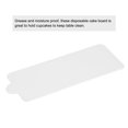 thumbnail image 4 of Uxcell 100pcs Mini Cake Boards, Mousse Cake Cardboards Rectangle Cupcake Bases (White), 4 of 5