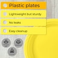 thumbnail image 2 of CUSINIUM 50-pack Yellow Plastic Dessert Plates AFN1- 7" Small Round Disposable Cake Plates for Parties, Birthday, Picnic and Other Events, 2 of 3