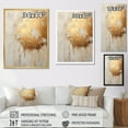thumbnail image 4 of Designart "Fusion Of Gold And Beige Paint I" Abstract Painting Floater Framed Wall Decor, 4 of 5