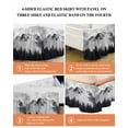 thumbnail image 5 of Snow Mountain Bed Skirt California King Size 16" Drop Nature Scenery Black Forest Vintage Style Ruffled Wrap Around Bed Skirts Adjustable Elastic Bedskirt Dust Ruffle for California King Size Bed, 5 of 7