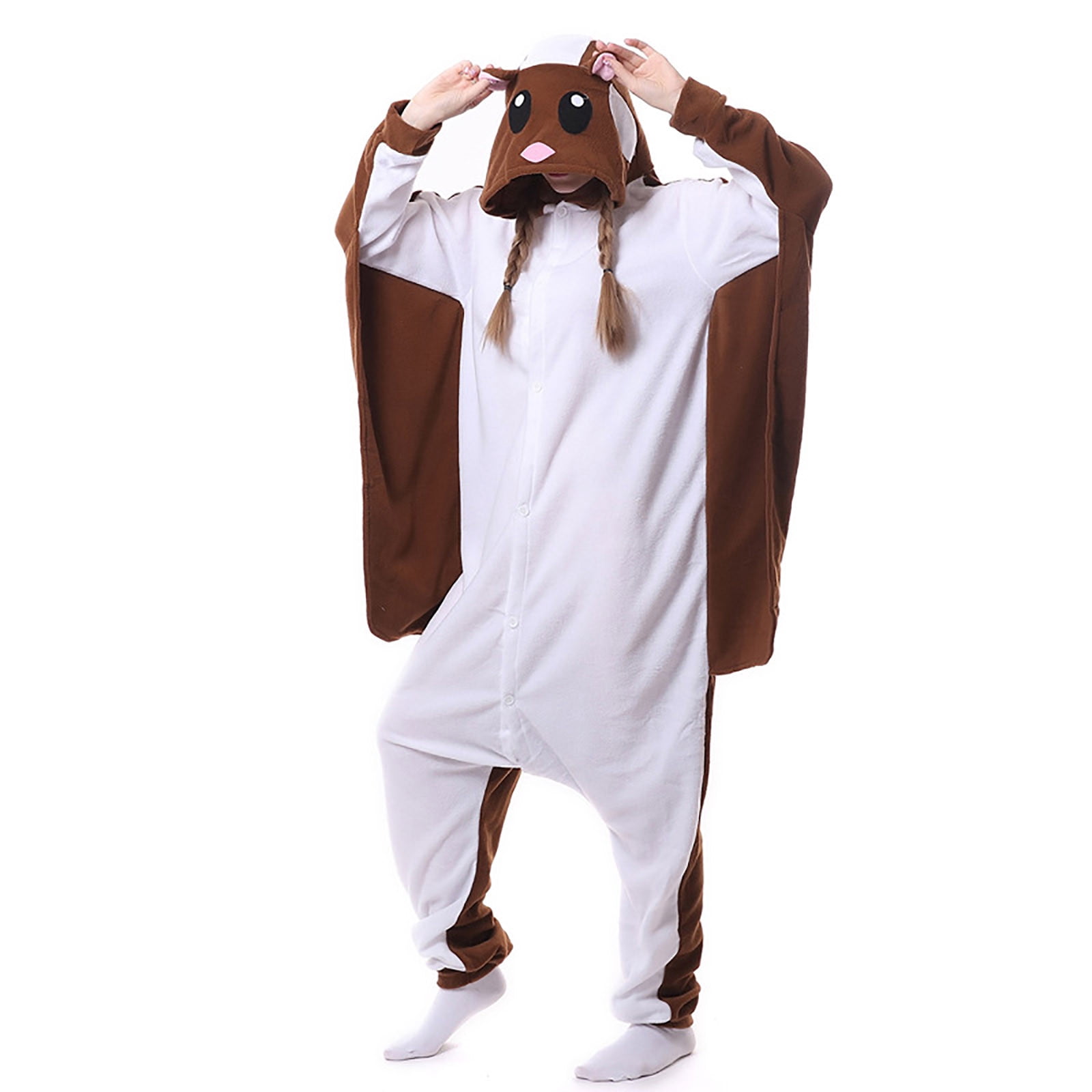BONIXOOM Christmas Pajamas For Women Matching Family Christmas Pajamas Loungewear None Long Sleeve Sleep Tops Printed Brown S