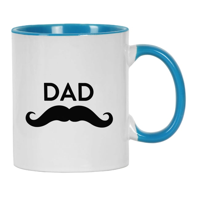 Inkdotpot Dad 11oz CeramicCoffee Mug Novelty Gift For Daddy Fathers Day Gift Mug-Blue