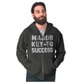 thumbnail image 5 of Major Key Success Motivational Zip Up Hoodie Men's Women's Brisco Brands X, 5 of 6