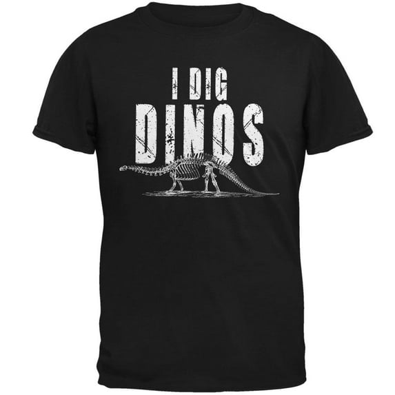 I Dig Dinos Dinosaur Fossil Bones Brontosaurus Mens Soft T Shirt