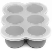 WeeSprout Silicone Baby Food Freezer Tray with Clip-on Lid (Six 3 Ounce Sections)