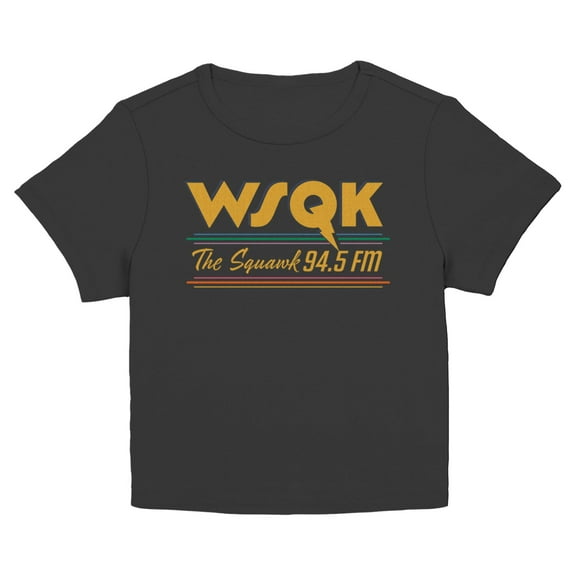 Netflix Juniors' Stranger Things Vintage Stripes The Squawk Radio T Shirt