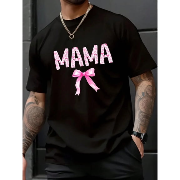 Fall Women T-Shirt Mama Birthday Squad Matching Coquette Bow Family Party T-Shirt Halloween Pumpkin Thanks Giving Family Funny Christmas Graphic Casual Autumn Tee Tops Men's T Shirt