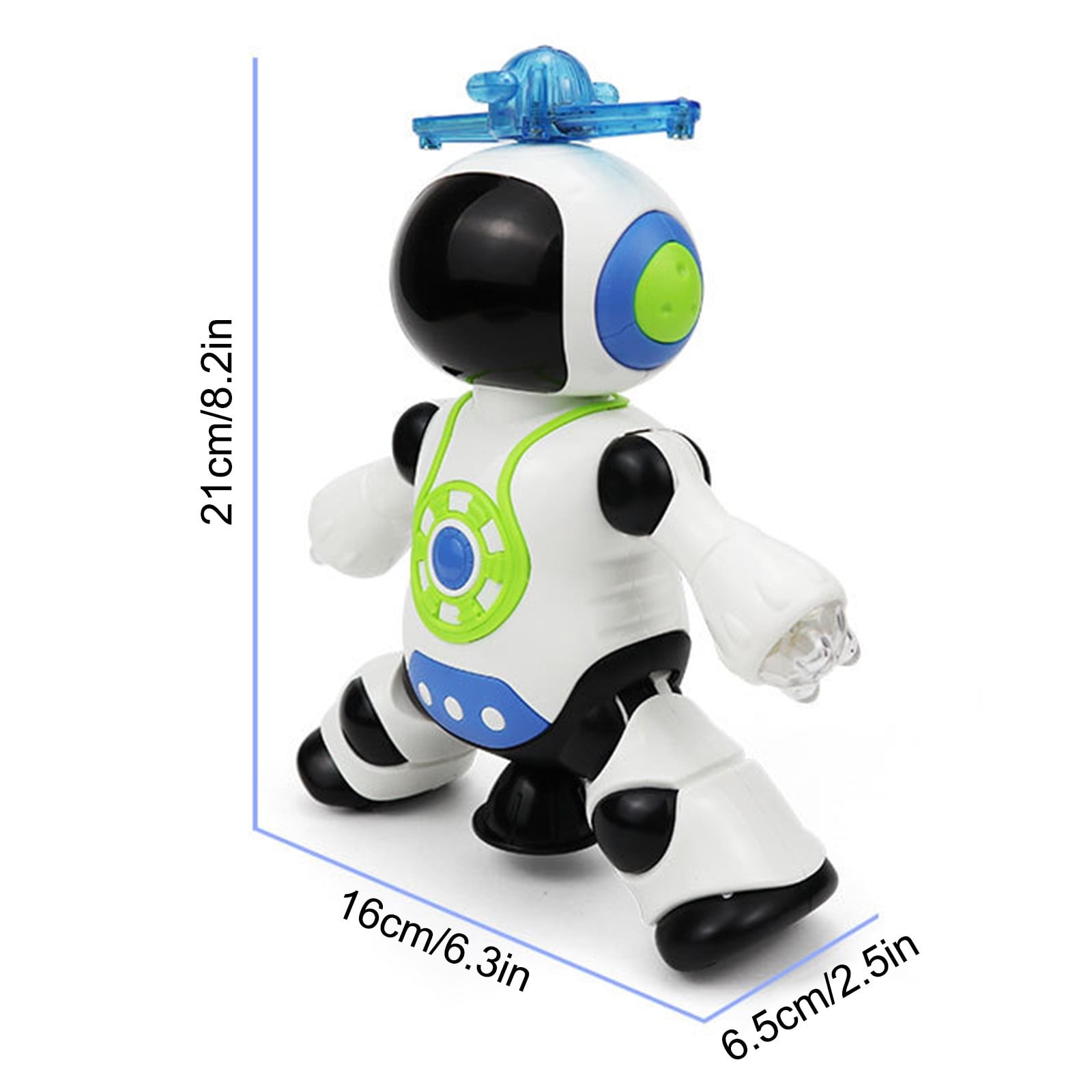 SPOORYYO Light Music Projection Dancing Rotating Top Robot Toy, Fun Entertainment Plaything