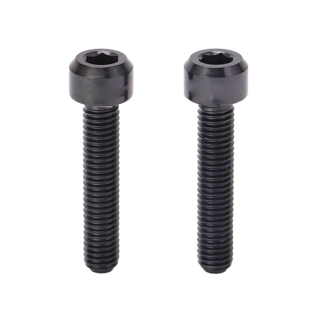 2 tornillos de freno para bicicletas M5 25 mm aleación de pulido de hilo de precisión pequeños tornillos de freno portátiles reemplazan el negro para bicicletas de montaña