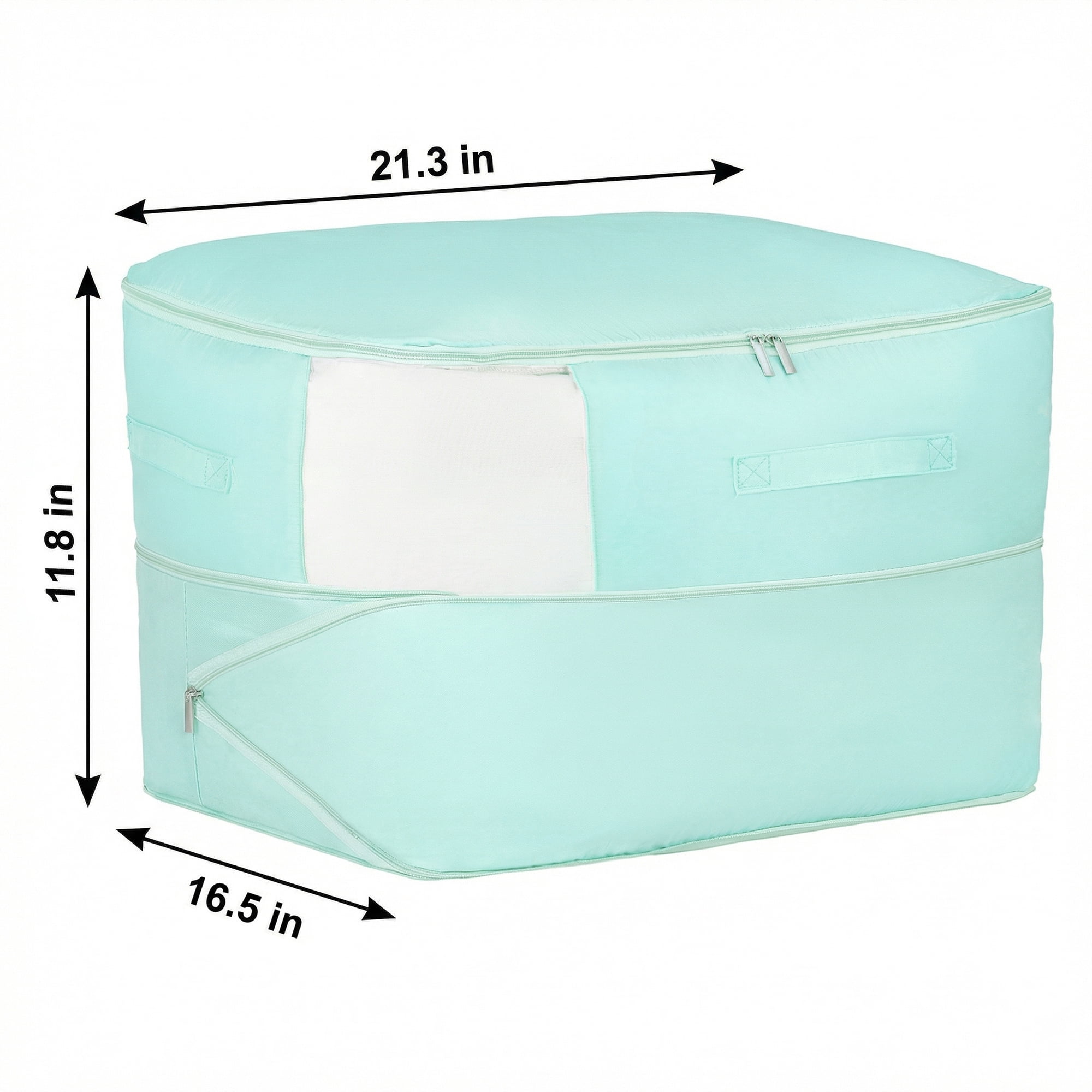 Unique Bargains 1Pc Clothes Expandable Storage Bag Light Green 21.3*16.5*11.8in