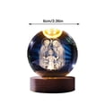 thumbnail image 3 of Fiudx Ofertas Flash Del Día Solo En Línea Luces Nocturnas De Cristal De Pascua, Estatua Tallada De La Sagrada Familia, Marco De Madera, Luces Que Cambian De Color, Colecciones Religiosas De Vidrio, I, 3 of 6