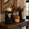 thumbnail image 5 of 2Pack Halloween 3D Printed Ghost Face Candle Holder Halloween Decor, Spooky Raised Hands Candle Stand, Gothic Figure Tabletop Mantel Decoration for Halloween Party Home Display, 5 of 8