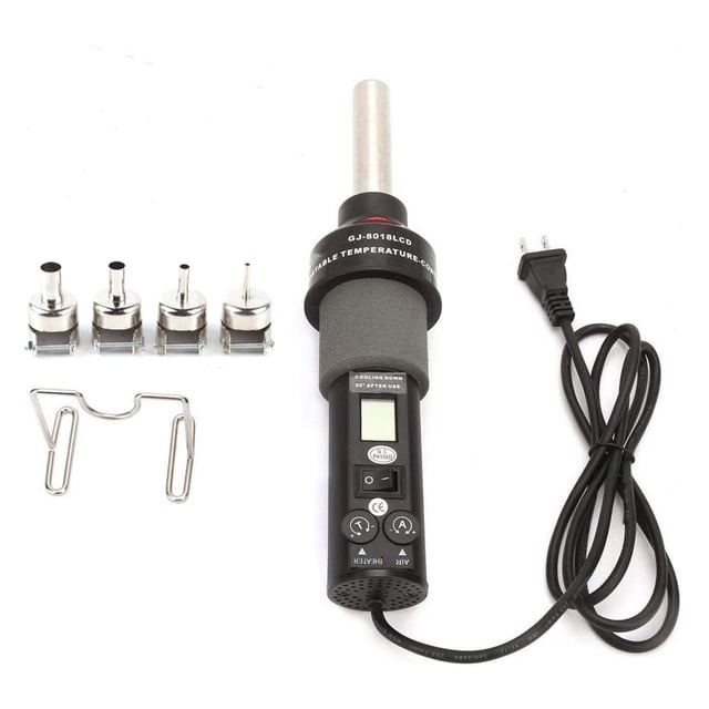 Pistola de calor eléctrica, 450 W LCD ajustable electrónica pistola de aire caliente pistola de aire caliente aspecto llamativo NikouMX herramienta