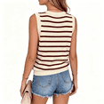 thumbnail image 5 of Women's Striped Tank Tops Crewneck Sleeveless Tank Casual Summer Shirts, XL, 5 of 5