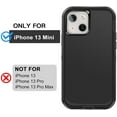 thumbnail image 6 of Entronix Heavy Duty Case Designed for iPhone 13 Mini, Shockproof Triple Layer Rugged Case, Black, 6 of 9