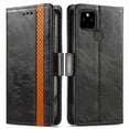 thumbnail image 3 of Case for Google Pixel 5a 5G Cover Leather Wallet Folio Case Book Design Flip Magnetic Closure - Black, 3 of 5