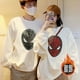 thumbnail image 2 of Wunder Spider-Man Herbst und Winter lang ärmel iger Rundhals ausschnitt zweifarbiges Pailletten-Sweatshirt mit Gesichts wechsel plus Samt zum Warmhalten, 2 of 5