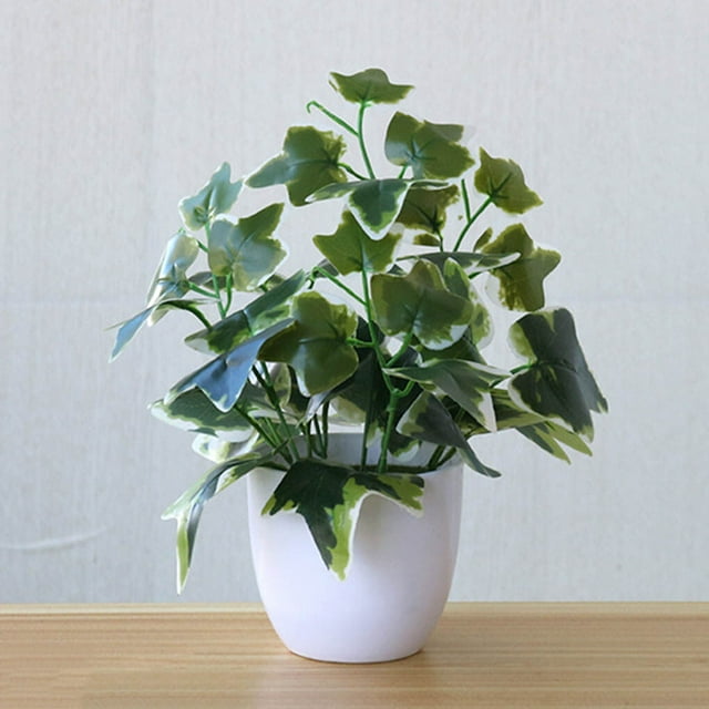 Artificial Potted Plant Leaf Simulation Leaves potted leaf artificial plant Home Office Desktop Greenery Decoration, Plant Type 3