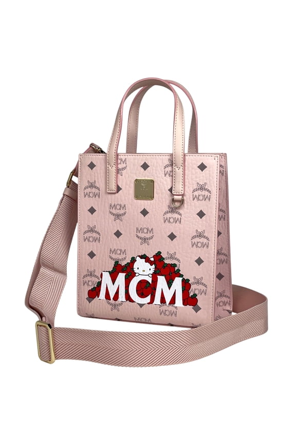Pre-Owned MCM Logogram Tote Bag, Visetos and Hello Kitty Collaboration, 2-Way Leather... (Good)