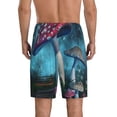 thumbnail image 3 of Easygdp Fantasy Mushrooms Men's Short Pajama Pants, Sleep Shorts, Household Pants, Casual Pants with Pockets - 3X-Large, 3 of 9