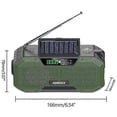 thumbnail image 5 of Green Emergency Radio 5000mah Solar Hand Crank Portable Am/fm/noaa Sos Radio With Flashlight&reading Lamp[HK] orange 2000mah, 5 of 5