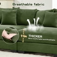 thumbnail image 5 of 54.3" Oversized Accent Chair, Corduroy Armchair, 24in Extra Deep Seats, Modern Lounge Chair, Upholstered Reading Chair for Living Room & Bedroom, 5 of 9