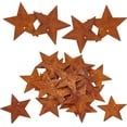 thumbnail image 1 of 30 estrellas de granero de metal oxidado de 4,4 cm, primitivas, de acero laminado con agujeros, colgantes originales de hierro estilo western vintage, con acentos retro, decoración de granja., 1 of 9