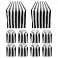 thumbnail image 2 of Paquete de 10 Caminos de Mesa DecoracióN de Mesa de PoliéSter Camino de Mesa una Rayas Blanco y Negro CláSico DiseñO Moderno y Elegante, 2 of 5