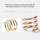 thumbnail image 5 of Yuarrent Juego de anillos para servilletas simples y elegantes de 6 piezas, anillos para servilletas en espiral reutilizables y duraderos de Mostrada, 5 of 6