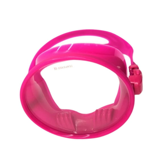 Gafas de buceo de máscara de buceo sin empañamiento de silicona ovalada a prueba de fugas y vidrio de alto ángulo de alto volumen para adultos lente rojo